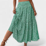 Adela Sofisticada Falda Floral Cintura Elástica