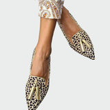 Mocasines Clásicos Elegantes de Leopardo para Mujer Magdaléna