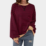 Tereza – sudadera de rayas con detalles azules