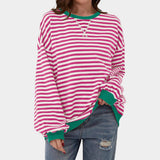 Tereza – sudadera de rayas con detalles azules