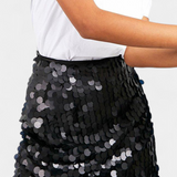 Veena | Minifalda de lentejuelas en negro, dorado o plateado