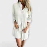 Lina | Conjunto de lino de camisa y shorts