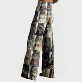 Kristýna Vaqueros Anchos Exclusivos Estampados Urbanos