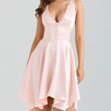 Élodie | Vestido Romance Suave Satén Brillante & Encaje Delicado