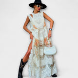 Lottie - Elegante Vestido Maxi con Encaje Kelly