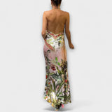 Ayla - Vestido maxi sin mangas con estampado floral