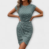 Emma - Vestido con estampado integral y manga corta de tulipán