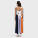 Verano - Vestido color block con flecos a la moda