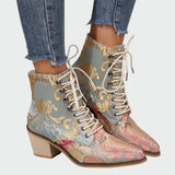 Zapatos de cuero con flores