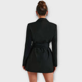 Vestido blazer con escote de pico