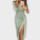 Lena - Elegante vestido con hombros descubiertos