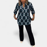 Petra - Blusa con estampado gráfico