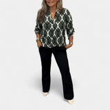 Petra - Blusa con estampado gráfico