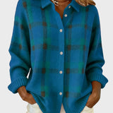 Natalia | Jersey Retro con Cuadros en Contraste