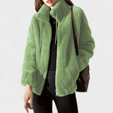 Mila | Chaqueta de peluche de lujo con cremallera