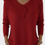 Barbora | Jersey elegante de punto con cuello prominente