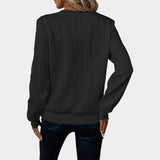 Amálie – Suéter de mujer con diseño trenzado y cremallera