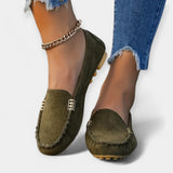 Veronika Sofistikada Mocasines con Detalles Metálicos