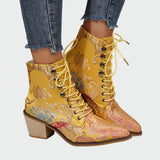 Zapatos de cuero con flores
