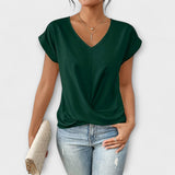 Eloise - Top con cuello en V y detalle de nudo