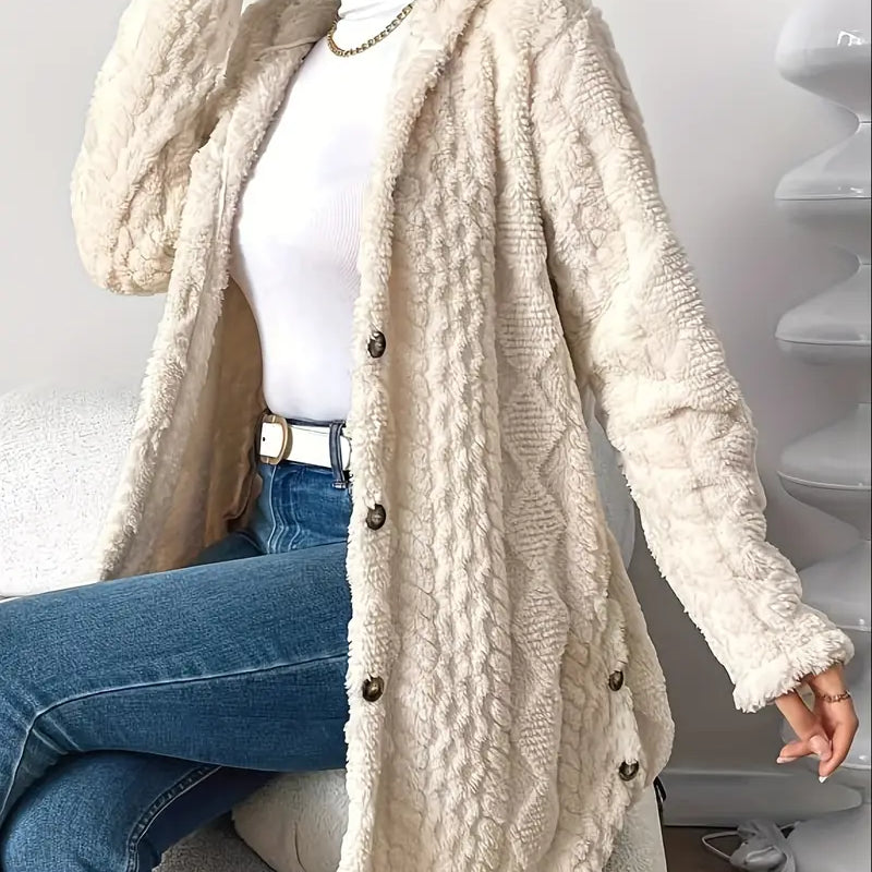 Sara - Abrigo con capucha de felpa