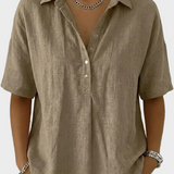 Eliška - Blusa con cuello y detalle de botones