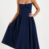 Odete - Vestido midi con corsé estructurado