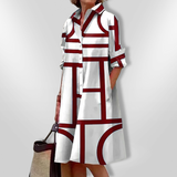 Helen™| Vestido Midi con Patrón Geométrico