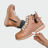 Botas de tobillo ortopédicas de cuero