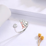 Anne™ | Anillo con icono de perro (Rosa)