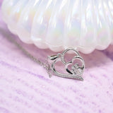 Zahira™ | Collar Huella y Corazón Circonitas
