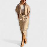 Lyra - Falda midi elegante con bolsillos
