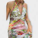 Ayla - Vestido maxi sin mangas con estampado floral