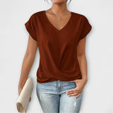 Eloise - Top con cuello en V y detalle de nudo