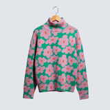 Mirellia | Jersey de cuello alto floral