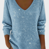 Ella™ | Jersey de punto de mujer festivo con cuello en V