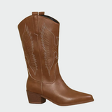 Botas de vaquero de cuero occidentales