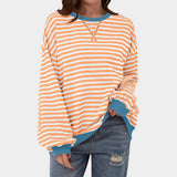 Tereza – sudadera de rayas con detalles azules