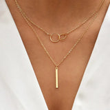 Collar de doble círculo