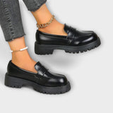 Mocasines de satén ortopédicos antideslizantes Eva Elegant