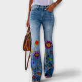 Pantalones con estampado floral