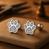 Liced™ | Pendientes con huella en plata