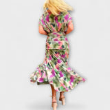 Aurora - Elegante vestido maxi con escote de pico