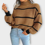 Chavala - Jersey de cuello alto a rayas