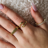 Věnceslava Elegante Anillo Moderno con Brillo Diario
