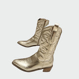 Botas cowboy metalizadas