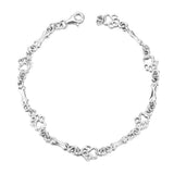 Aurembiaix™ | Pulsera de Dijes Huella y Hueso en Plata