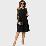 Barbara | Vestido con mangas de tul bordadas