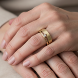 Tereza - Elegante anillo vintage dorado para un estilo atemporal