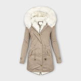 Ivara - Chaqueta de invierno impermeable y con forro de piel
